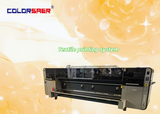 Kualitas Baik SAER 3,2m Mesin Percetakan Tekstil Roll to Roll Inkjet Digital Banner Printer untuk dinding latar belakang besar