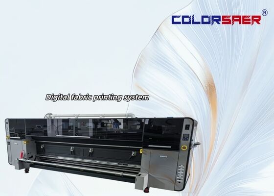 Colorful 3200mm Format Besar Mesin Pencetakan Tekstil Digital Produksi Tinggi Kain Plotter untuk Polyester & bahan kapas