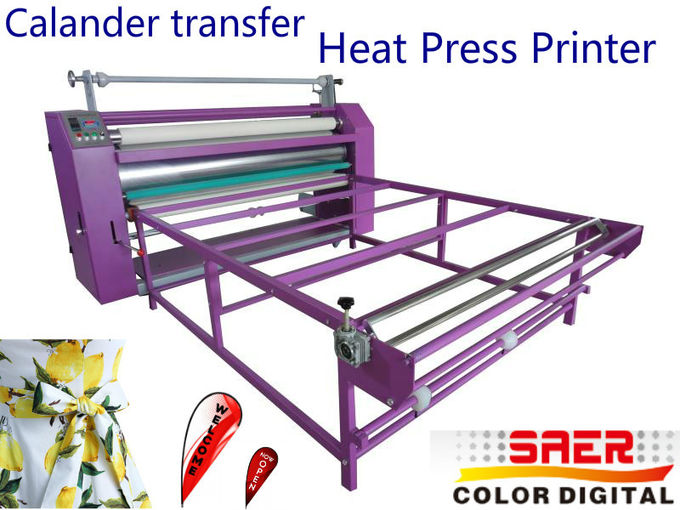 Mesin Calender Tekstil Flatbed Mesin Press Panas Dengan Berat 1800 Kg 2
